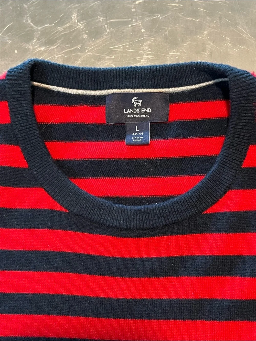 Lands' End Men's Crewneck 100% Cashmere Sweater